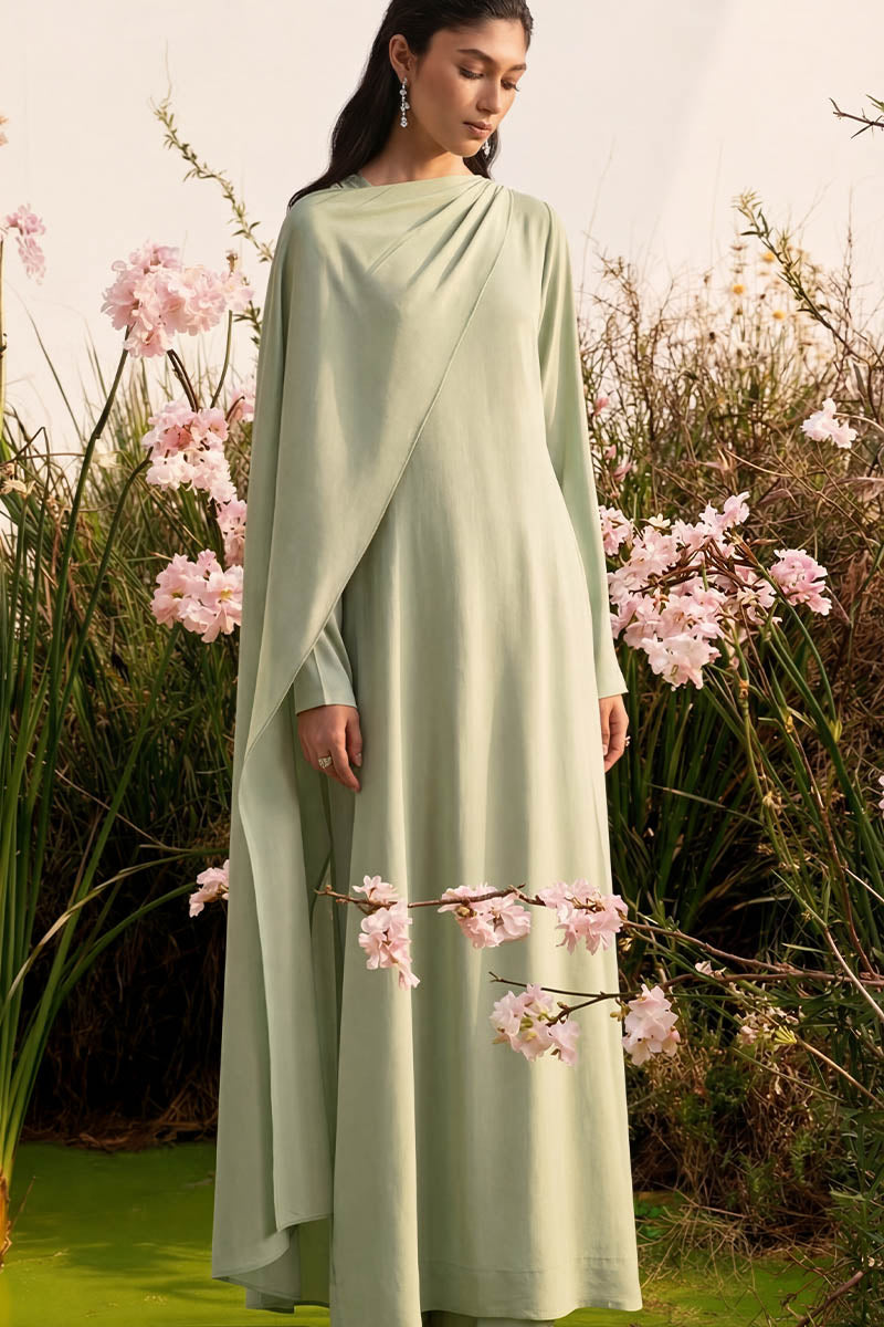 'Lina' Drape Set in Sage Green