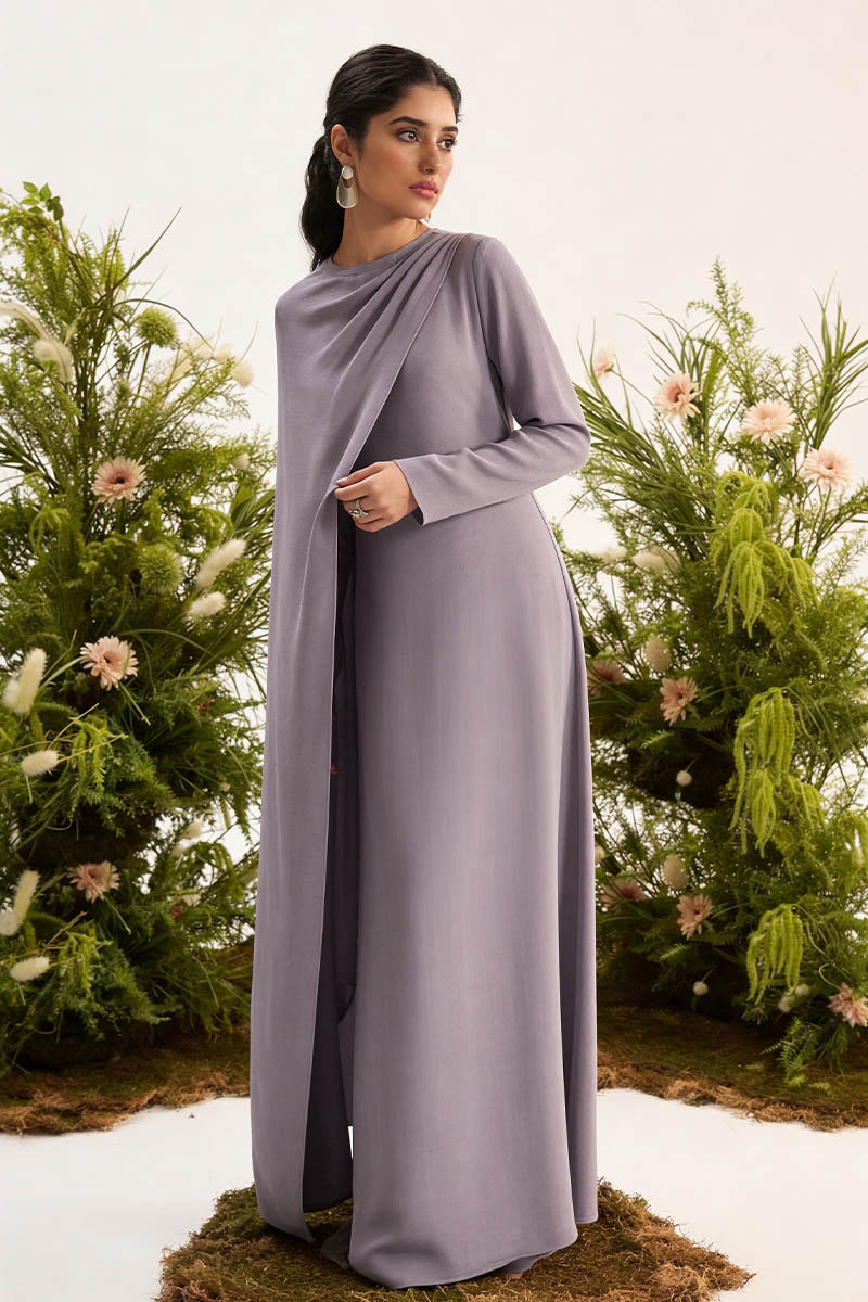 'Lina' Drape Set in Lavender Grey