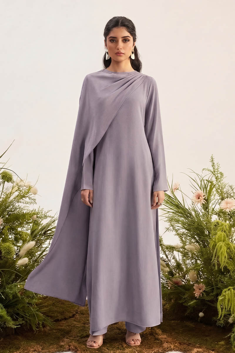 'Lina' Drape Set in Lavender Grey