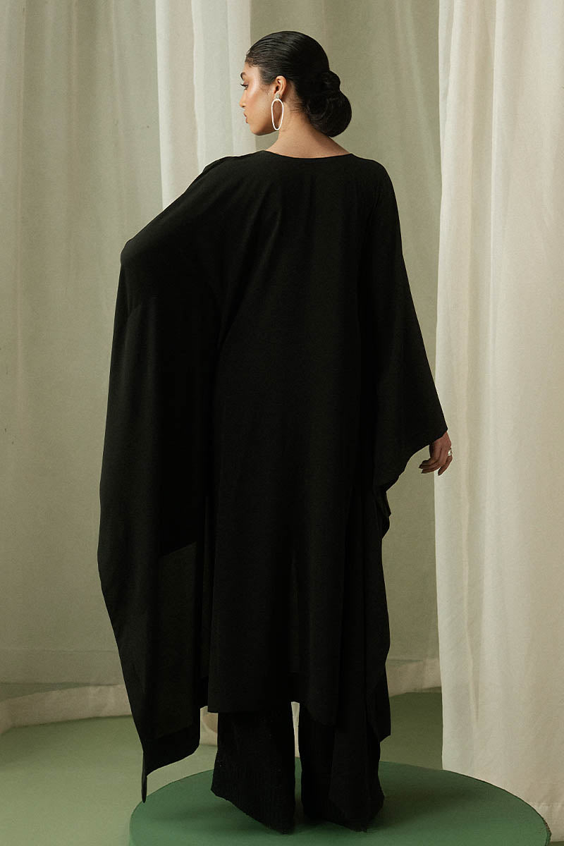 'ZEBAISH' DRAPE KAFTAN SET