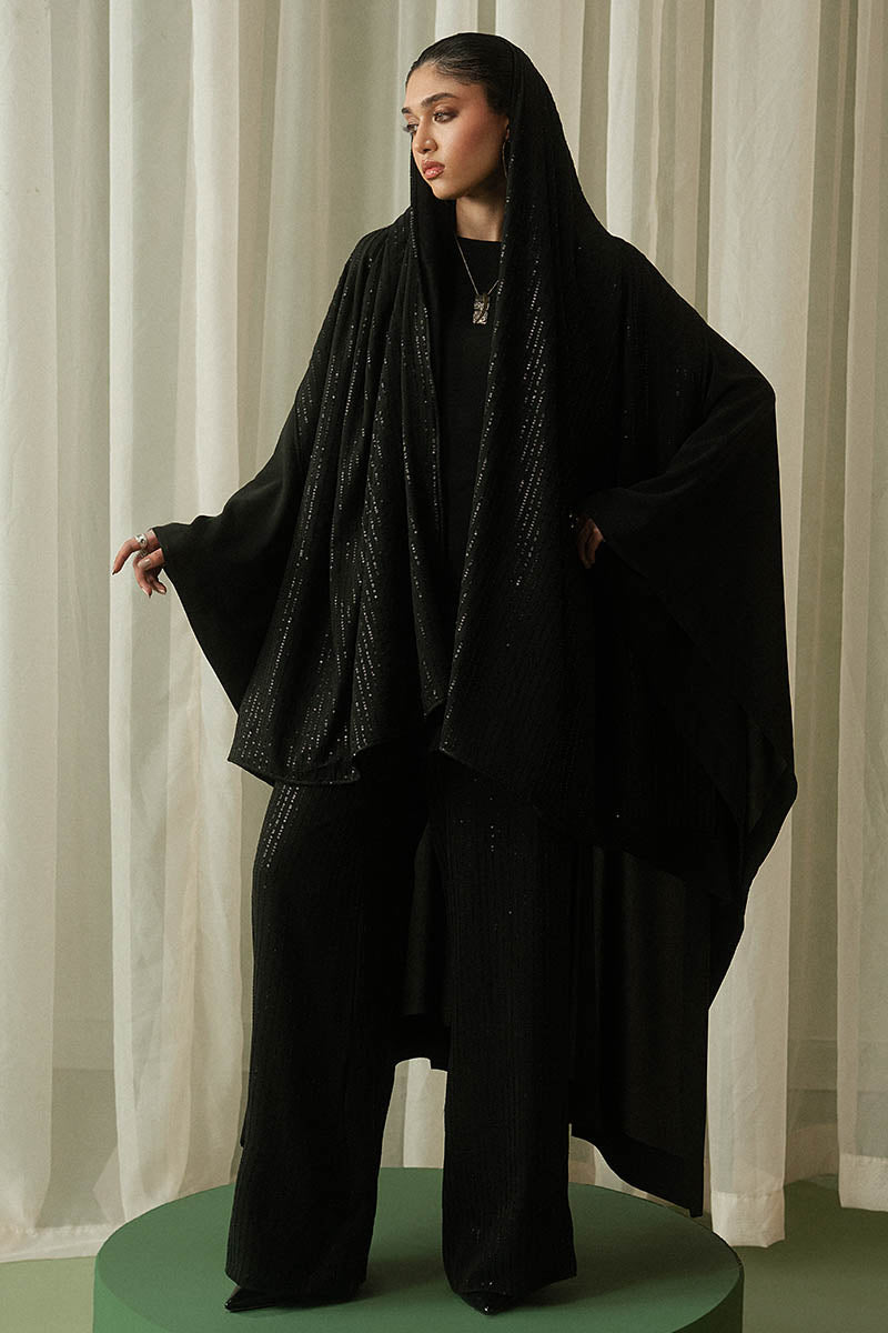 'ZEBAISH' DRAPE KAFTAN SET